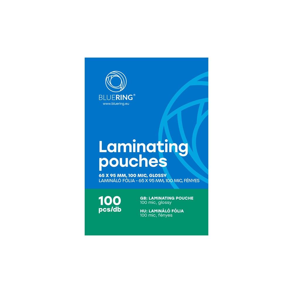 Lamináló fólia 65x95mm, 100 micron 100 db/doboz, Bluering® kép