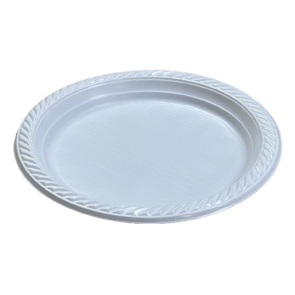 Lapostányér újrahasználható műanyag fehér 22cm 100 darabos