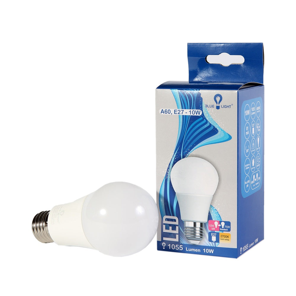 Led 10W A60, E27 1055 lm 2700k Blue Light kép