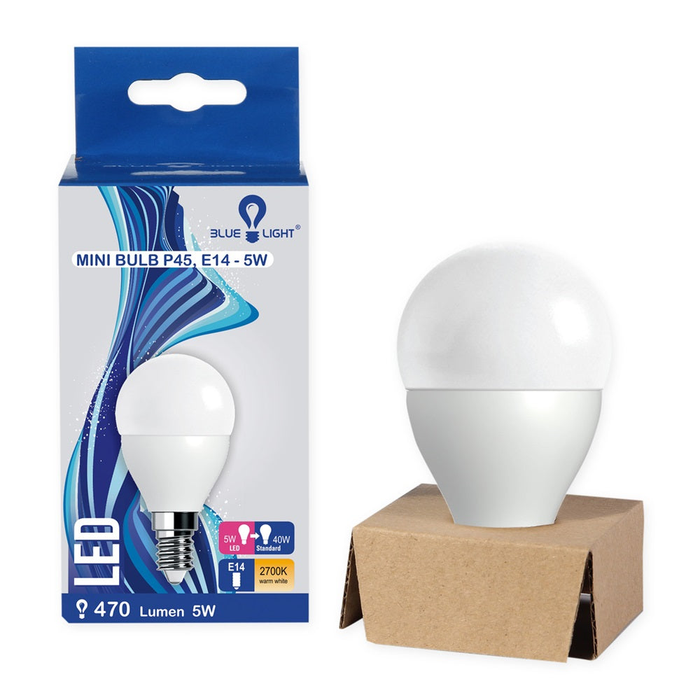 Led 5W E14 gömb 470lm 2700k Blue Light kép