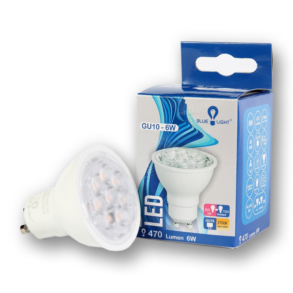 Led 6W GU10 2700k 470lm Blue Light kép