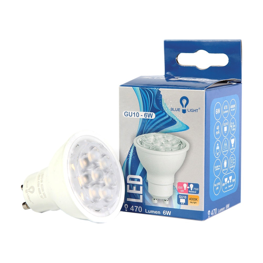 Led 6W GU10 4000k 470lm Blue Light kép