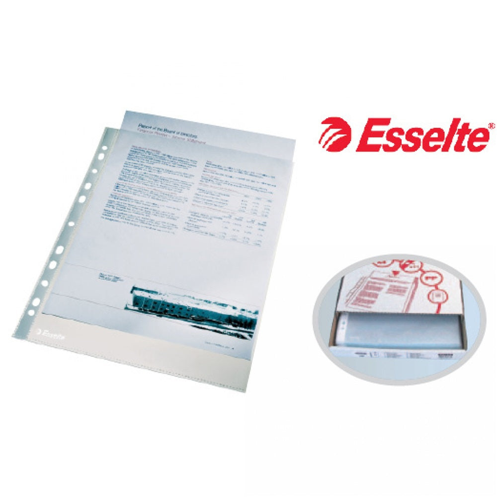 Genotherm lefűzhető, A4, 55 micron víztiszta Esselte 56066 100 db/csomag, kép
