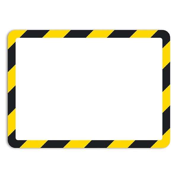 Mágneses tasak DJOIS Magneto öntapadós háttal biztonsági A/4 sárga-fekete 2 darabos