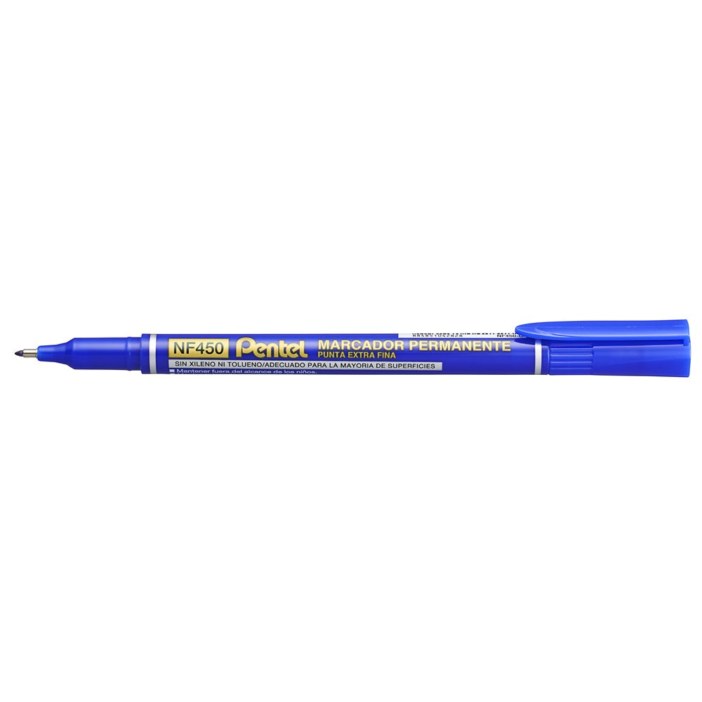 Alkoholos marker 1,2mm NF450-C Pentel vékony hegyű OHP S kék kép