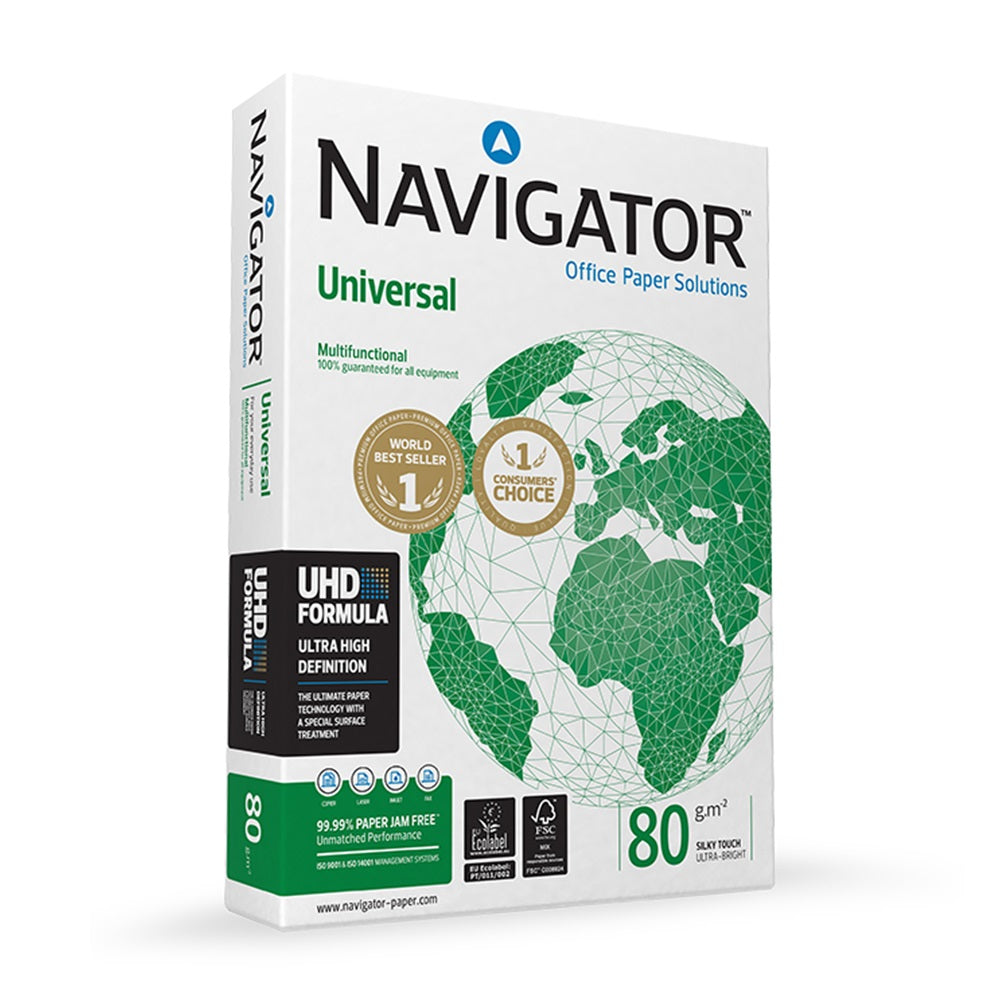 Másolópapír A4, 80g, Navigator Universal, CIE 169 fehérség, prémium minőség, 500ív/csomag kép