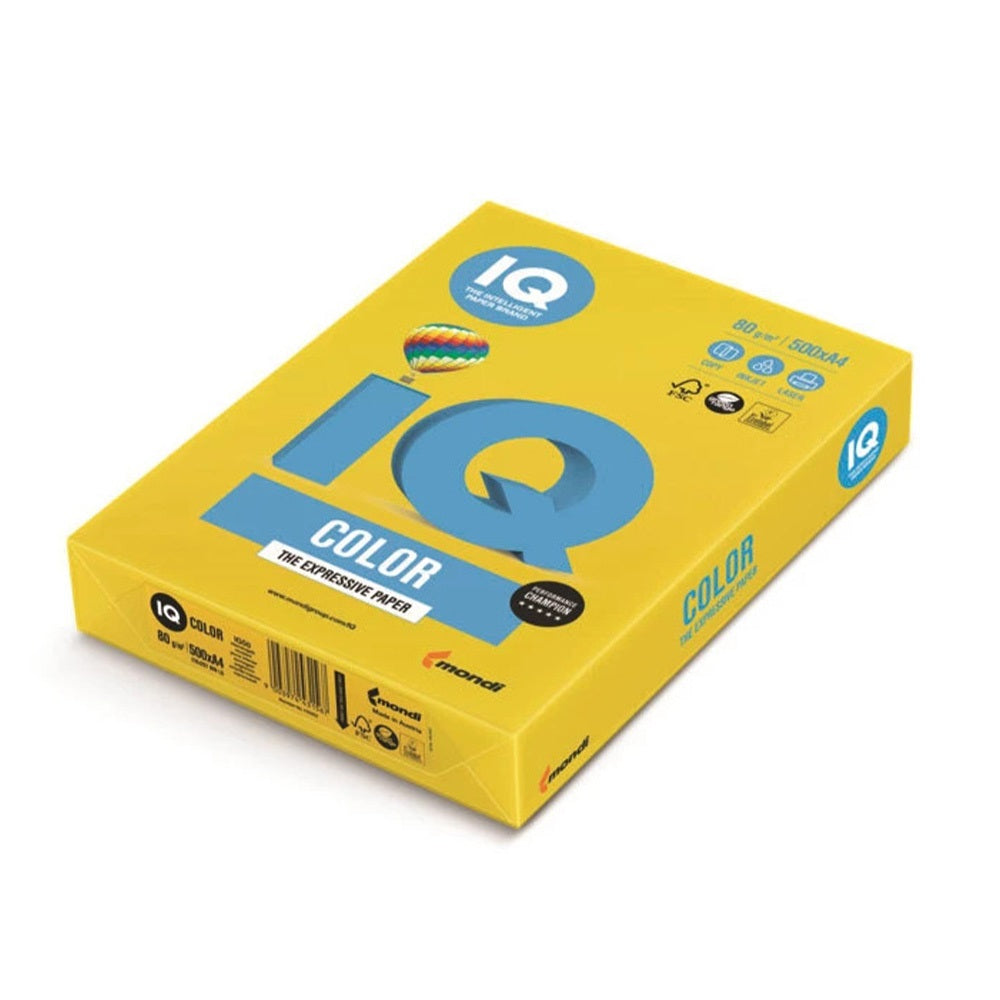 Másolópapír, színes, A3, 80g. IQ CY39 500ív/csomag, intenzív kanárisárga kép