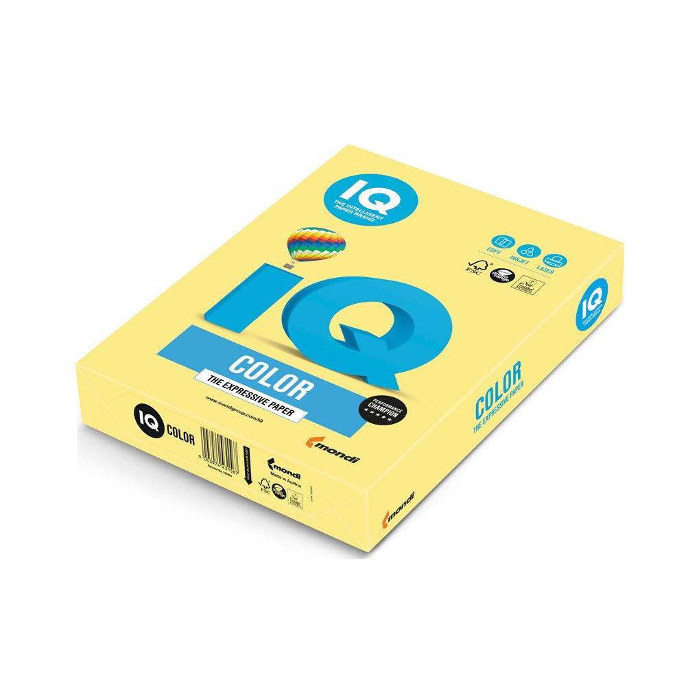 Másolópapír, színes, A3, 80g. IQ ZG34 500ív/csomag, trend citromsárga kép