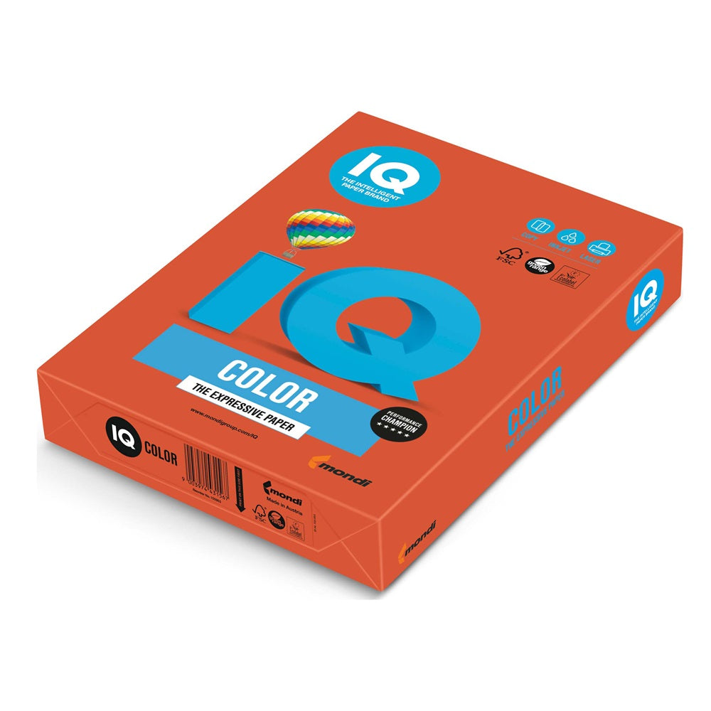 Másolópapír, színes, A4, 80g. IQ ZR09 500ív/csomag, intenzív téglavörös kép