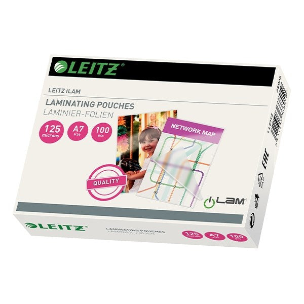 Meleglamináló fólia LEITZ standard A/7 125 mikronos fényes 100 darabos