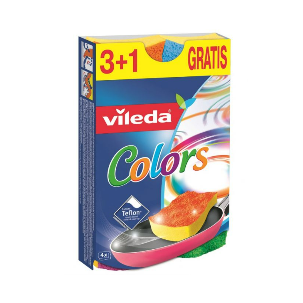 Mosogatószivacs Pur Active 3+1 Vileda Colors_F17881 kép