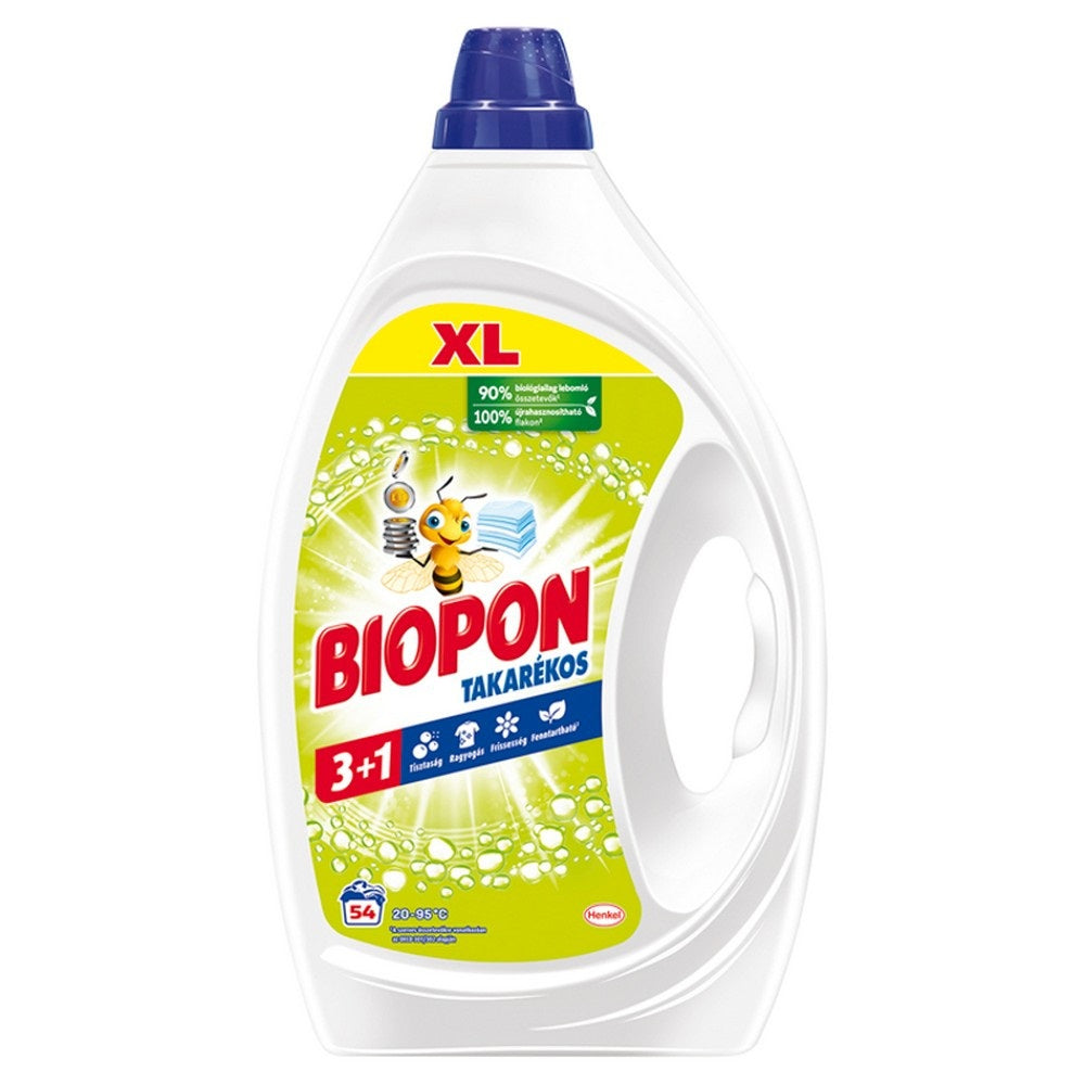 Mosógél 2,43 liter (54 mosás) fehér ruhákhoz Biopon Takarékos Universal kép