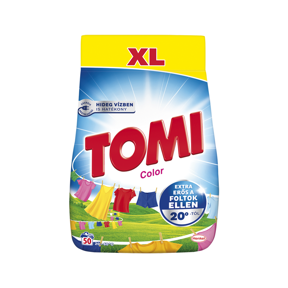 Mosópor 2,75 kg (50 mosás) színes ruhákhoz Tomi Color kép