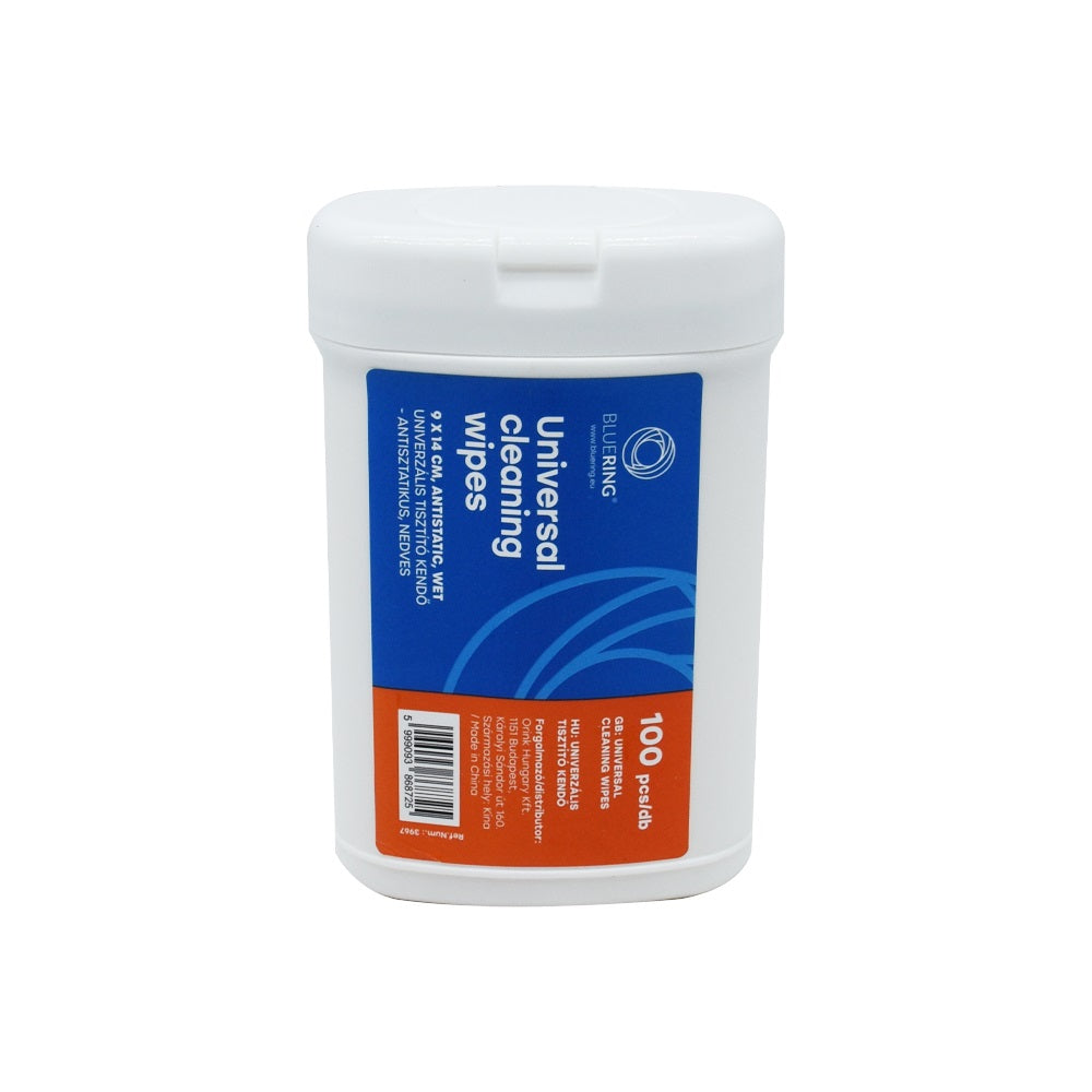 Műanyag tisztító kendő nedves 9x14cm, általános felületekhez 100 db Bluering® kép