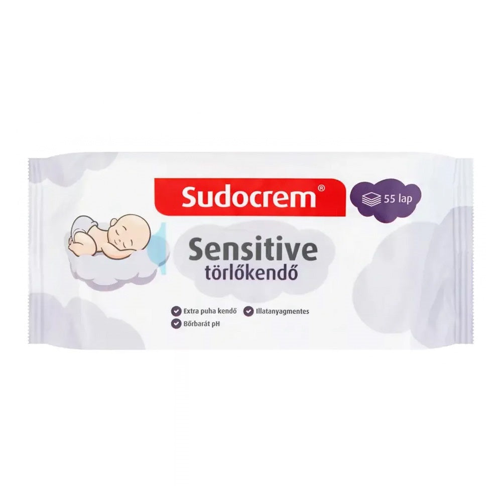 Nedves törlőkendő 55 lap/csomag Soft Clean Sudocream kép