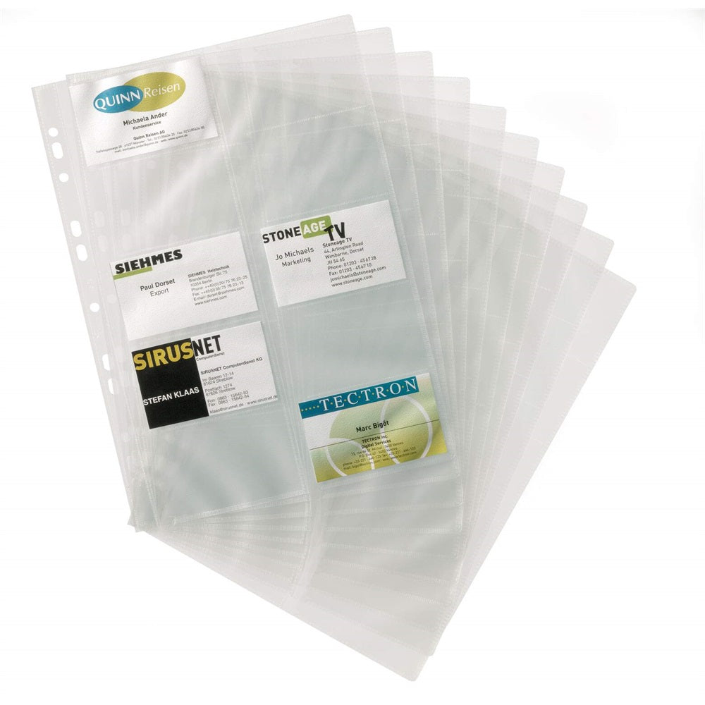 Névjegykártyatartó betét, 80 zseb/betét, 10 betét/csomag Visifix, Durable kép