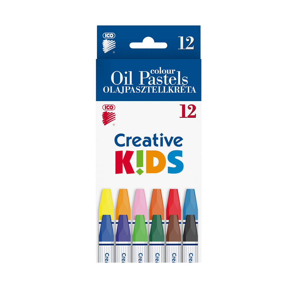 Olajpasztell kréta készlet, ICO Creative Kids 12klf. szín kép