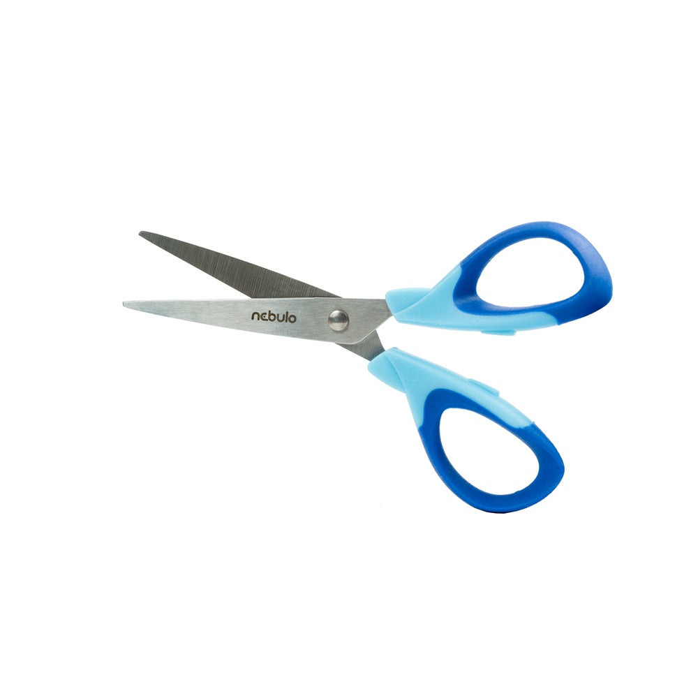 Olló, 14cm, hegyes, iskolai, ergonomikus, Nebulo kép