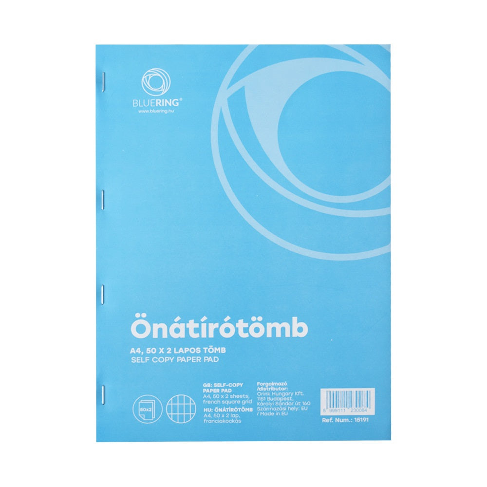 Önátírótömb A4, 50x2lap, franciakockás Bluering® kép