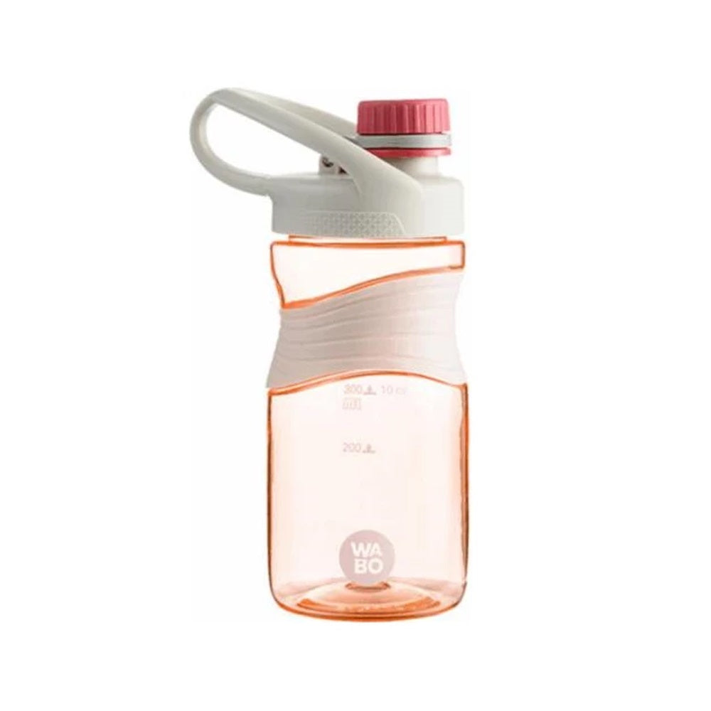 Palack, műanyag, markolattal, kupakos, 450 ml, Wabo, rózsaszín kép
