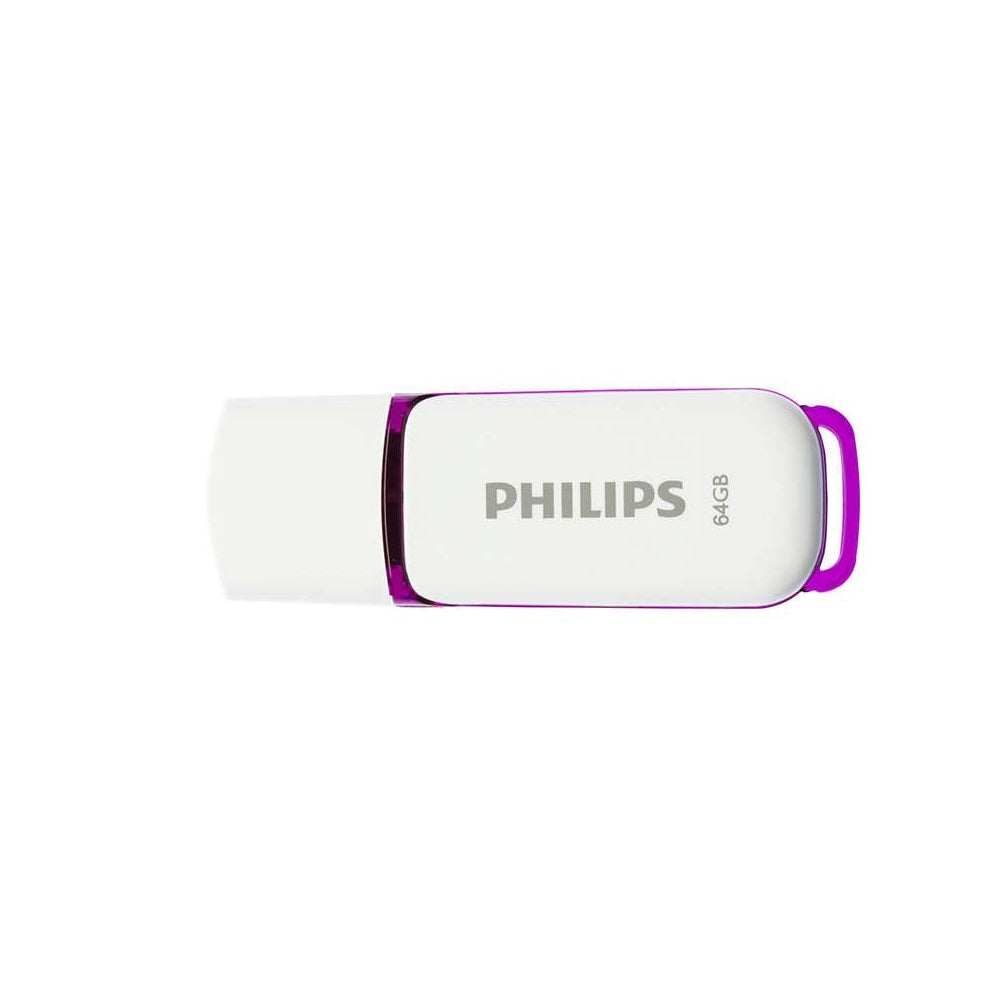 Pendrive 64Gb. USB 2.0 Philips Snow Edition fehér-lila kép
