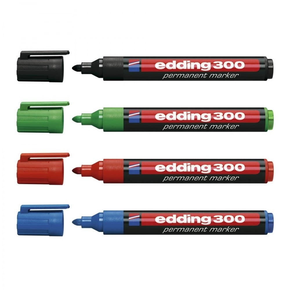 Alkoholos marker 1,5-3mm, kerek Edding 300, 4 klf.szín kép