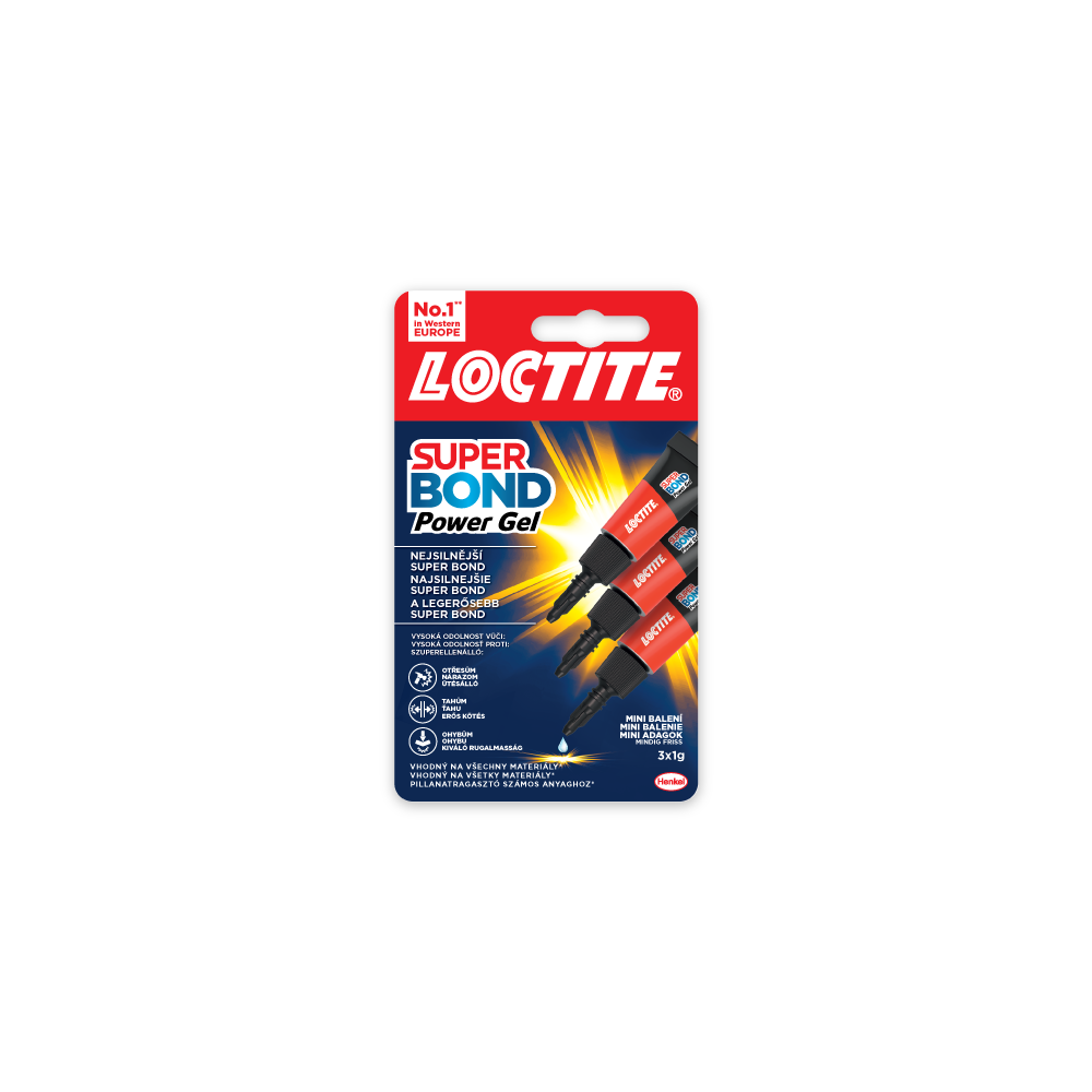Pillanatragasztó 3x1g Loctite Super Bond Power Gél Mini Trio kép