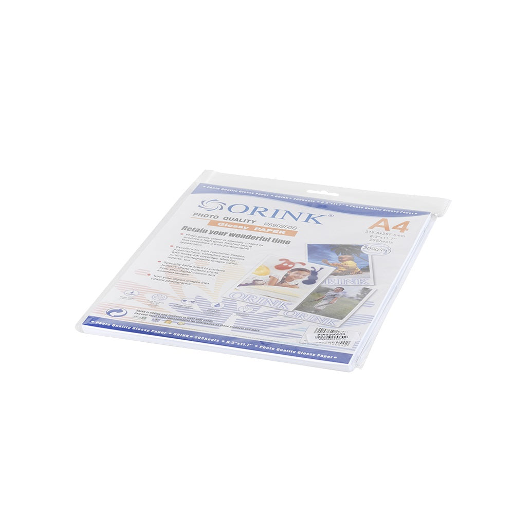 Fotópapír Pp A4, S 260g. 20lap fényes Orink (P690260S20) kép