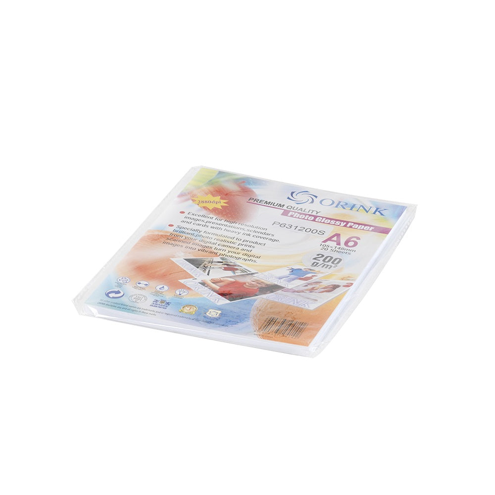 Fotópapír Pp A6, S 200g. 20lap fényes Orink (P631200S20) kép