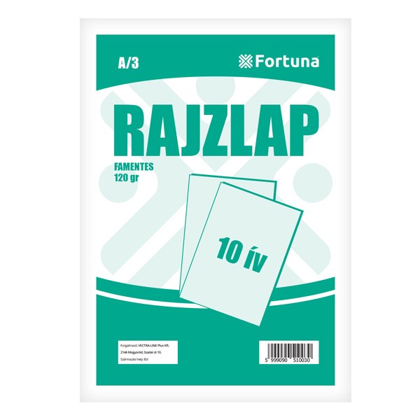 Rajzlap famentes FORTUNA A/3 120 g 10 lapos