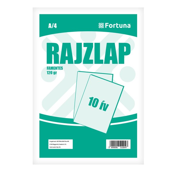 Rajzlap famentes FORTUNA A/4 120 g 10 lapos