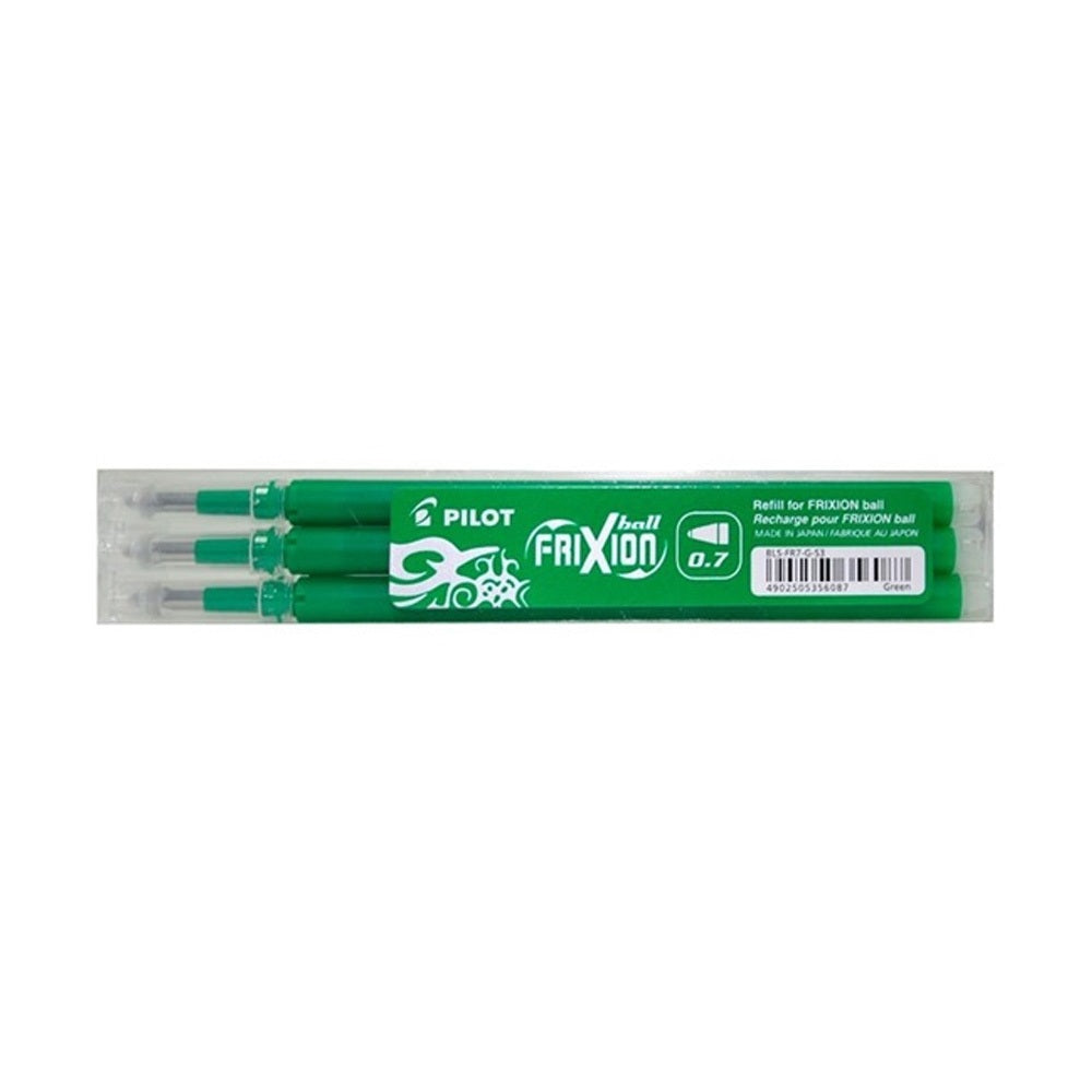 Rollertoll betét golyóméret 0,7mm, 3 db/csom Pilot Frixion Ball, írásszín zöld kép