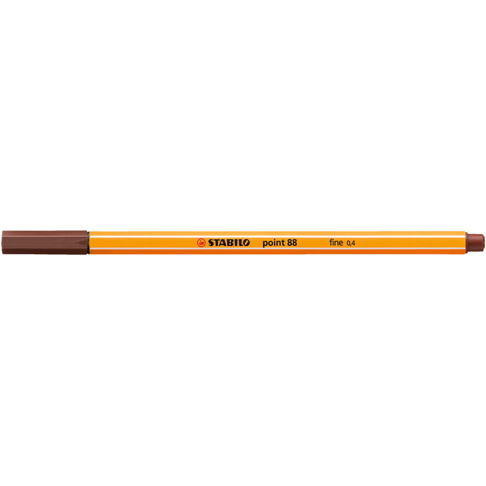 Rostirón, tűfilc 0,4mm, STABILO Point 88 barna kép