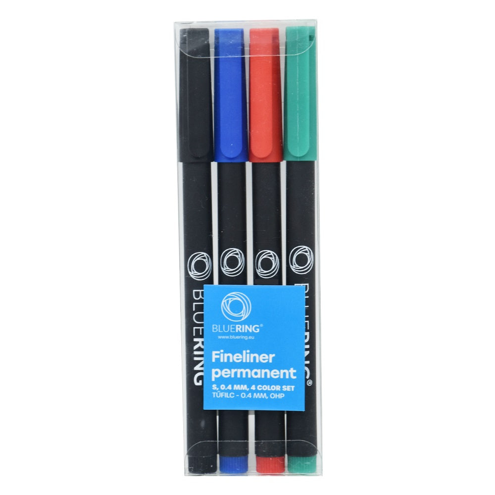 Rostirón, tűfilc alkoholos készlet, 0,4mm, OHP Bluering® S, 4 klf. szín kép