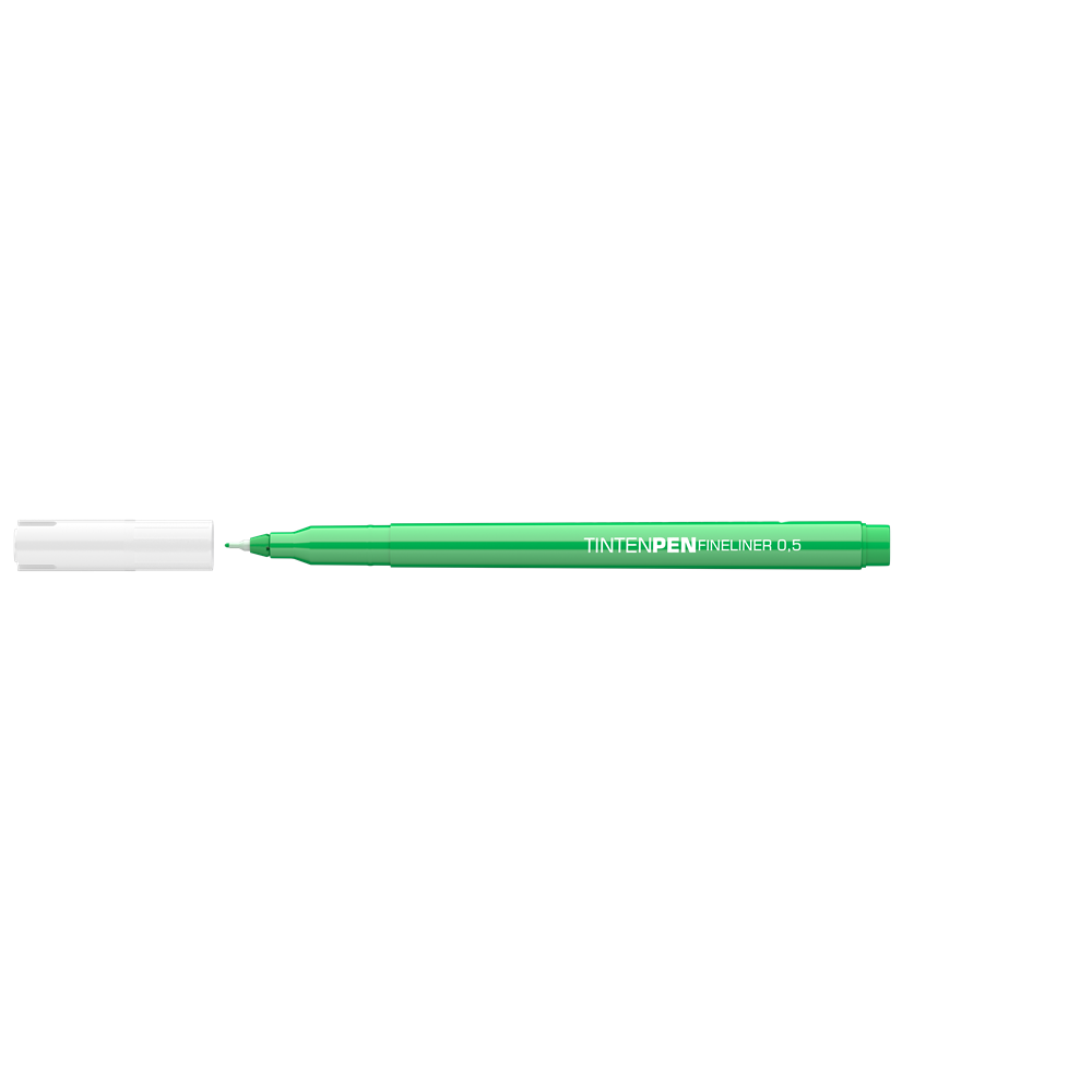 Rostirón, tűfilc vízbázisú, 0,5mm, kerek test, Tinten Pen Ico zöld kép