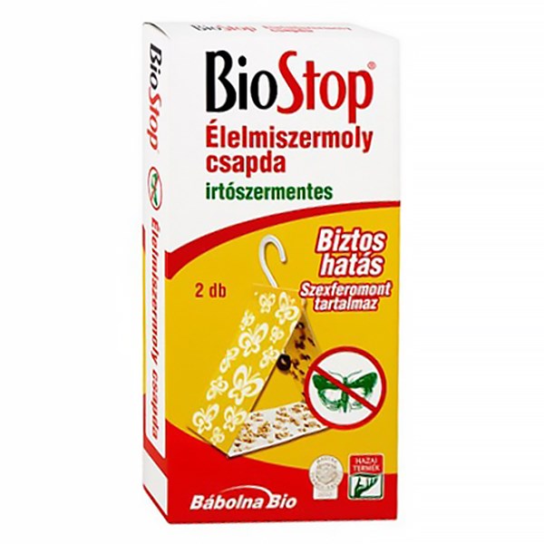 Rovarírtó élelmiszermoly csapda irtószermentes BIOSTOP 2 darabos