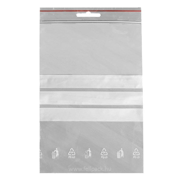 Simítózáras tasak írható felülettel 70x100 100 darabos