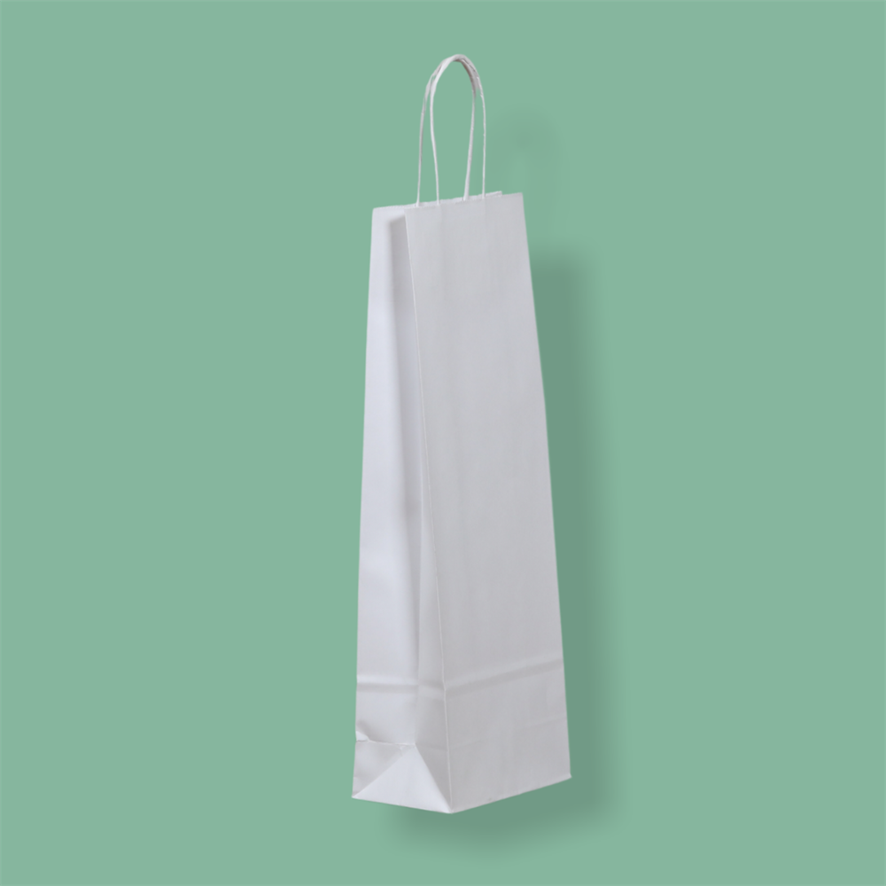 Sodrottfüles papír italtáska 140x80x390mm fehér kép