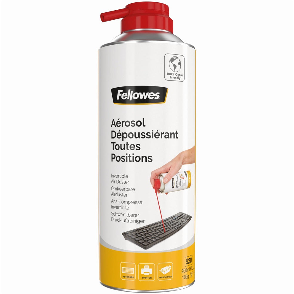 Sűrített levegő, porpisztoly, 520 ml,/200 ml, forgatható, HFC mentes, gyúlékony,Fellowes® kép