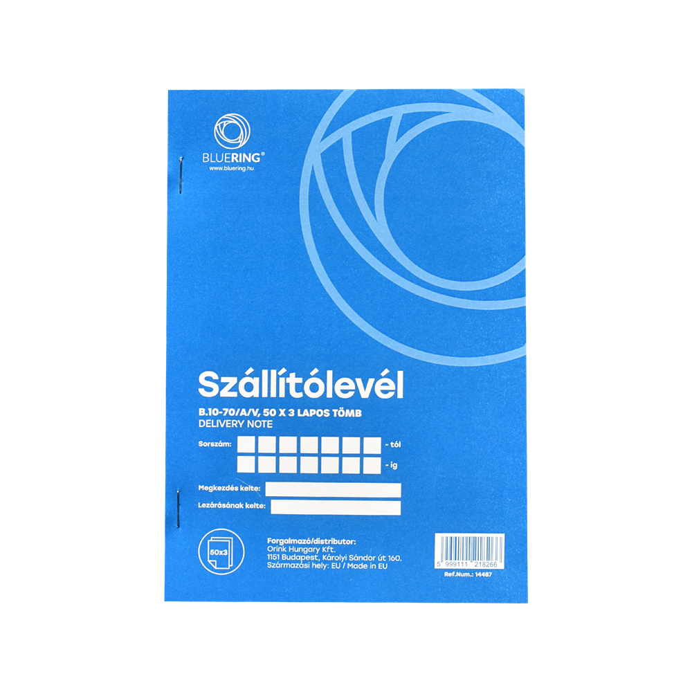 Szállítólevél A5, 50x3lapos B.10-70/A/V Bluering® kép