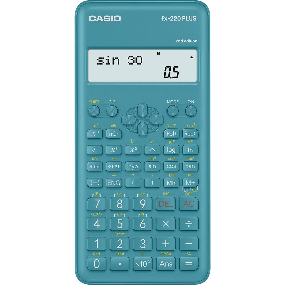 Számológép tudományos 181 funkcióss, kétsoros kijelző Casio FX 220 PLUS 2E kék kép