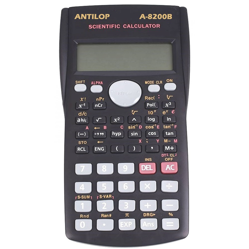 Számológép tudományos 240 funkciós fekete Antilop A-8200B kép