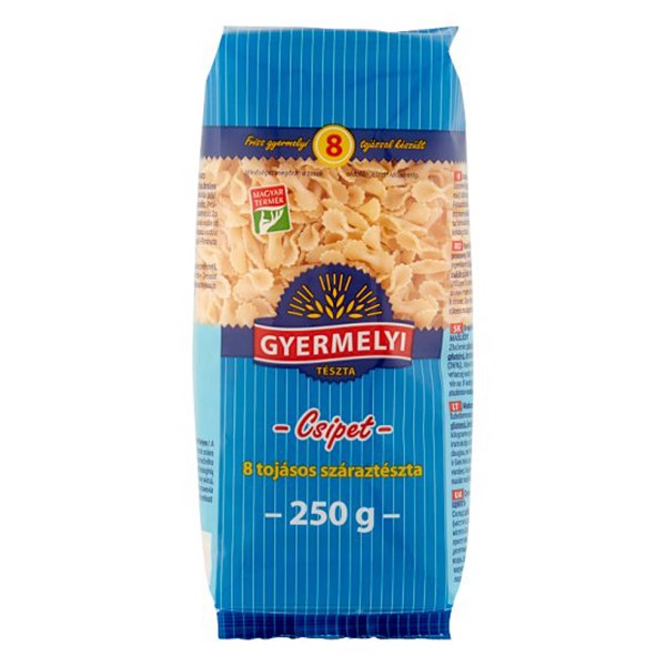 Száraztészta csipet GYERMELYI 8 tojásos 250 g