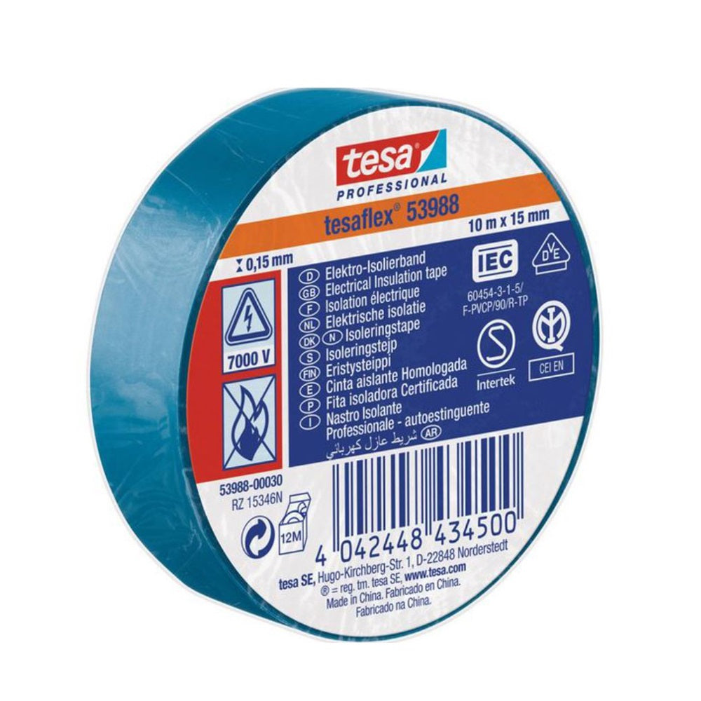 Szigetelőszalag 15mmX10m Tesa kék kép