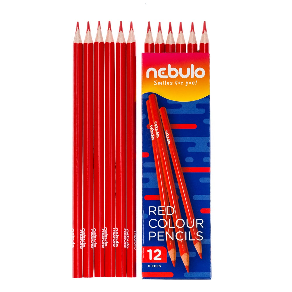 Színes ceruza, háromszög, Nebulo piros kép