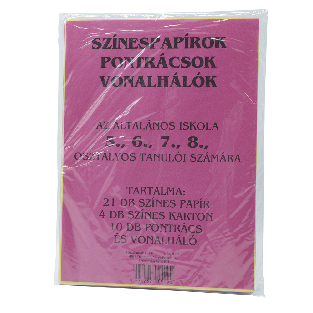 Színes papírok, pontrácsok 5-8.o. kép