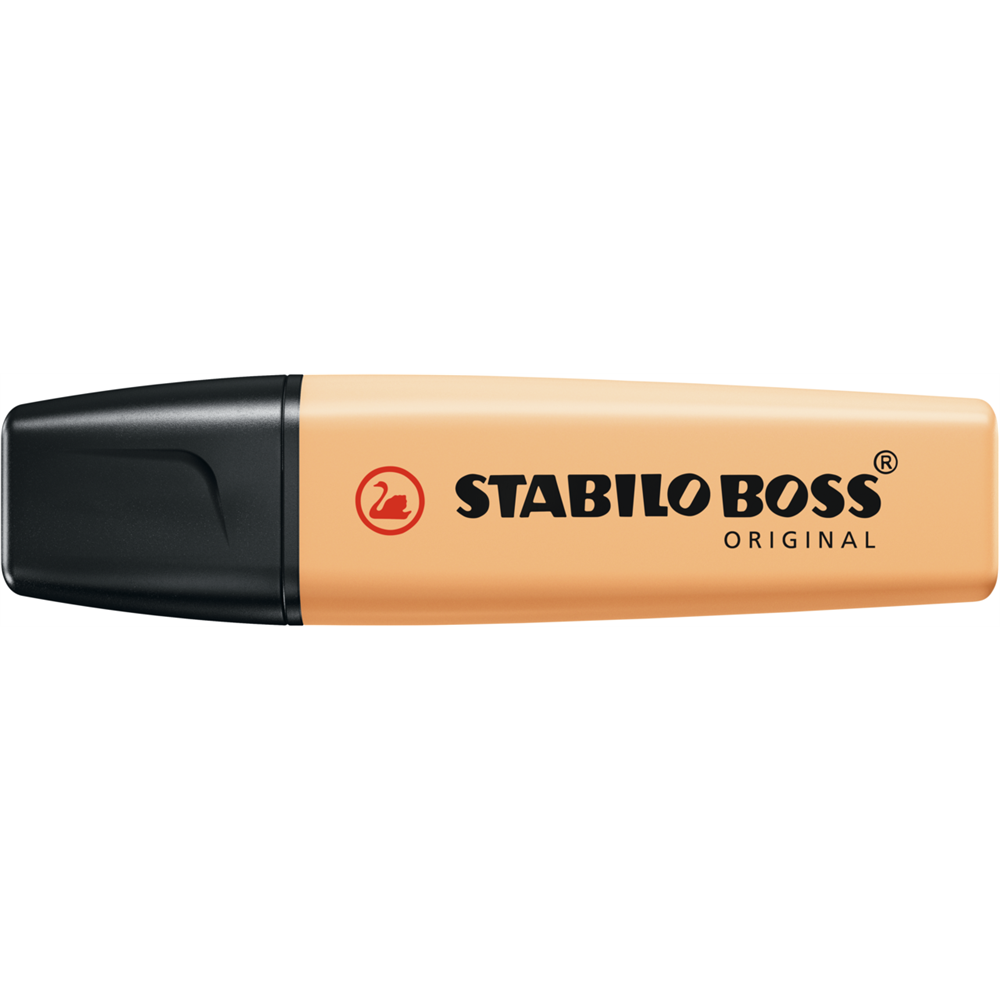 Szövegkiemelő 2-5mm, vágott hegyű, STABILO Boss original Pastel fakó narancs kép