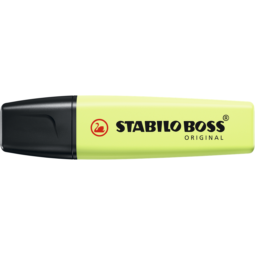 Szövegkiemelő 2-5mm, vágott hegyű, STABILO Boss original Pastel lime kép