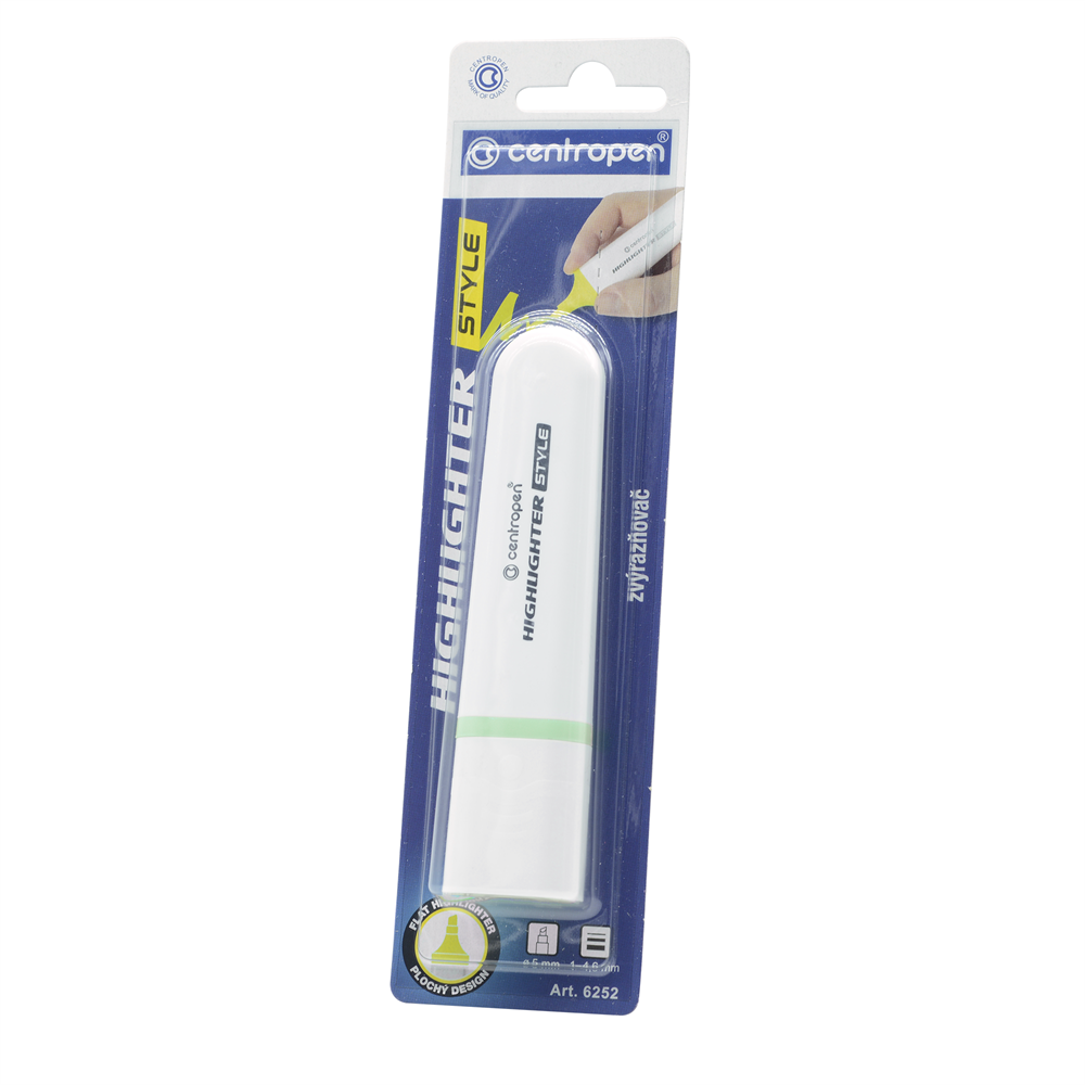 Szövegkiemelő 1-4,6mm, vágott hegyű, Centropen 6252 pasztellzöld kép