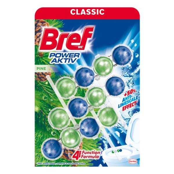 Toalett illatosító golyó BREF Power Aktiv Pine Forest 3x50 g